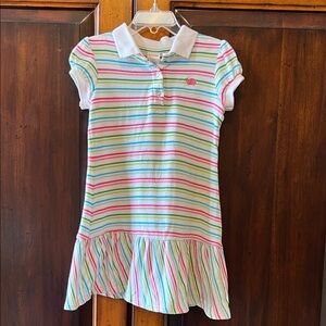 Vintage Gymboree Striped Polo Dress with Embroidered Turtles Girls Size 4